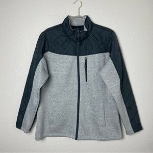 Swiss Tech Women’s Full Zip Puffer Jacket - Charcoal and Gray Size 1X